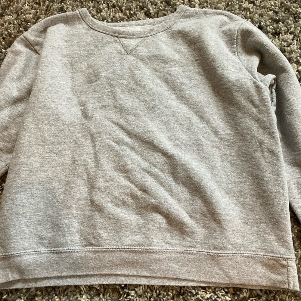 Hanes plain grey crewneck basic